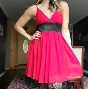 Red flirty dress